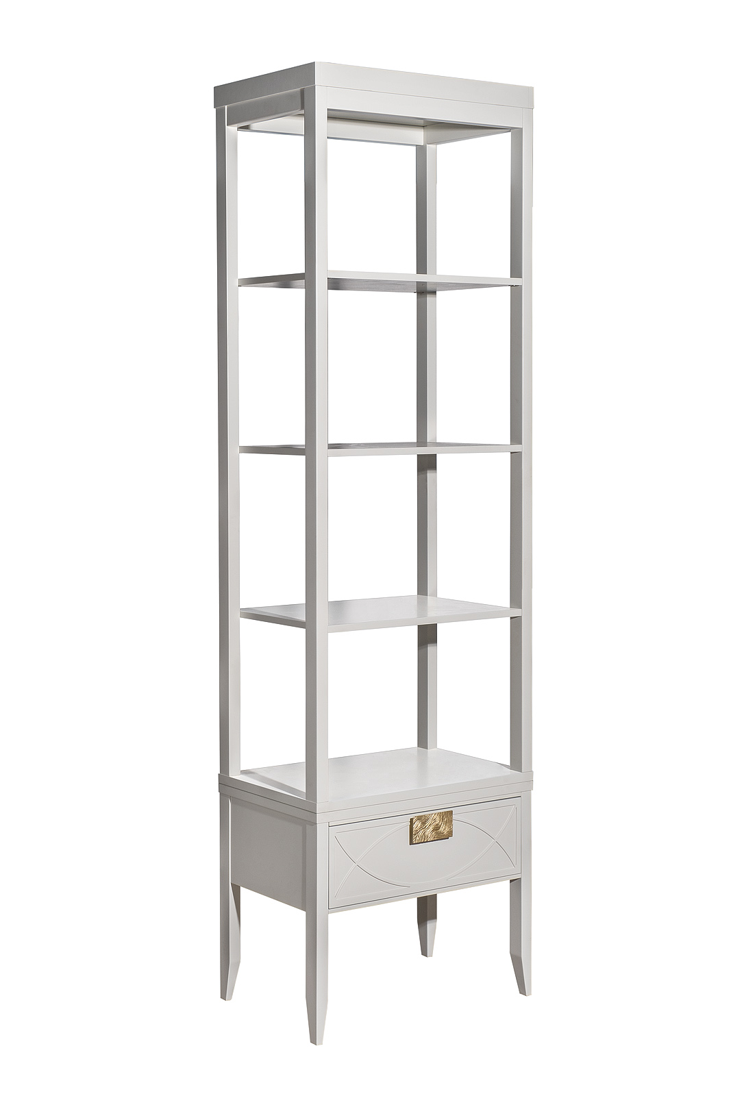 Шкаф-витрина открытый узкий с тумбой прикроватной с 1-м ящиком Garda Decor 151SV-000018