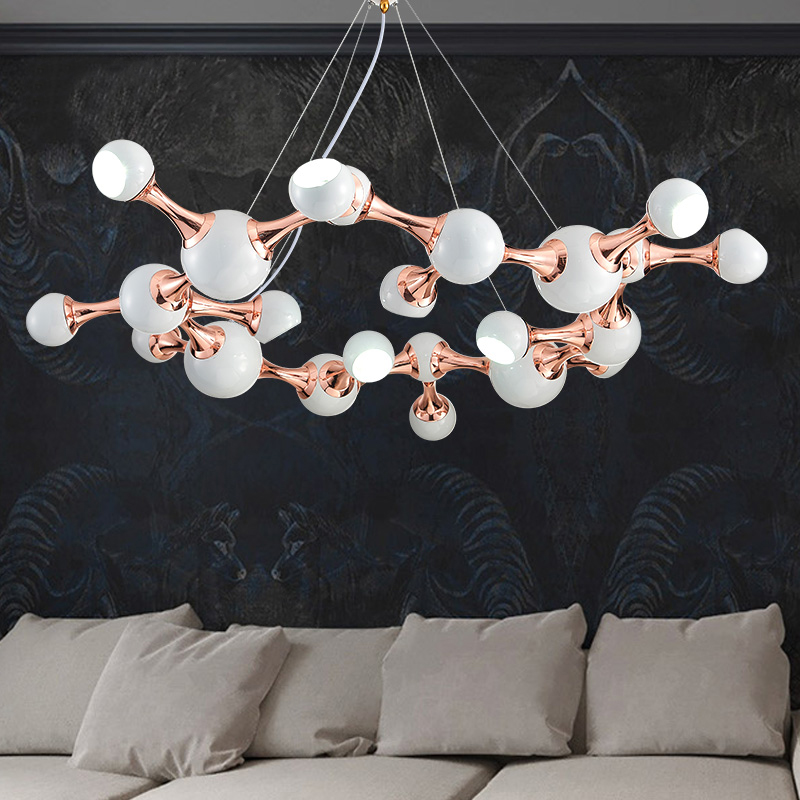 Дизайнерская люстра ATOMIC ROUND SUSPENSION Black by ImperiumLoft