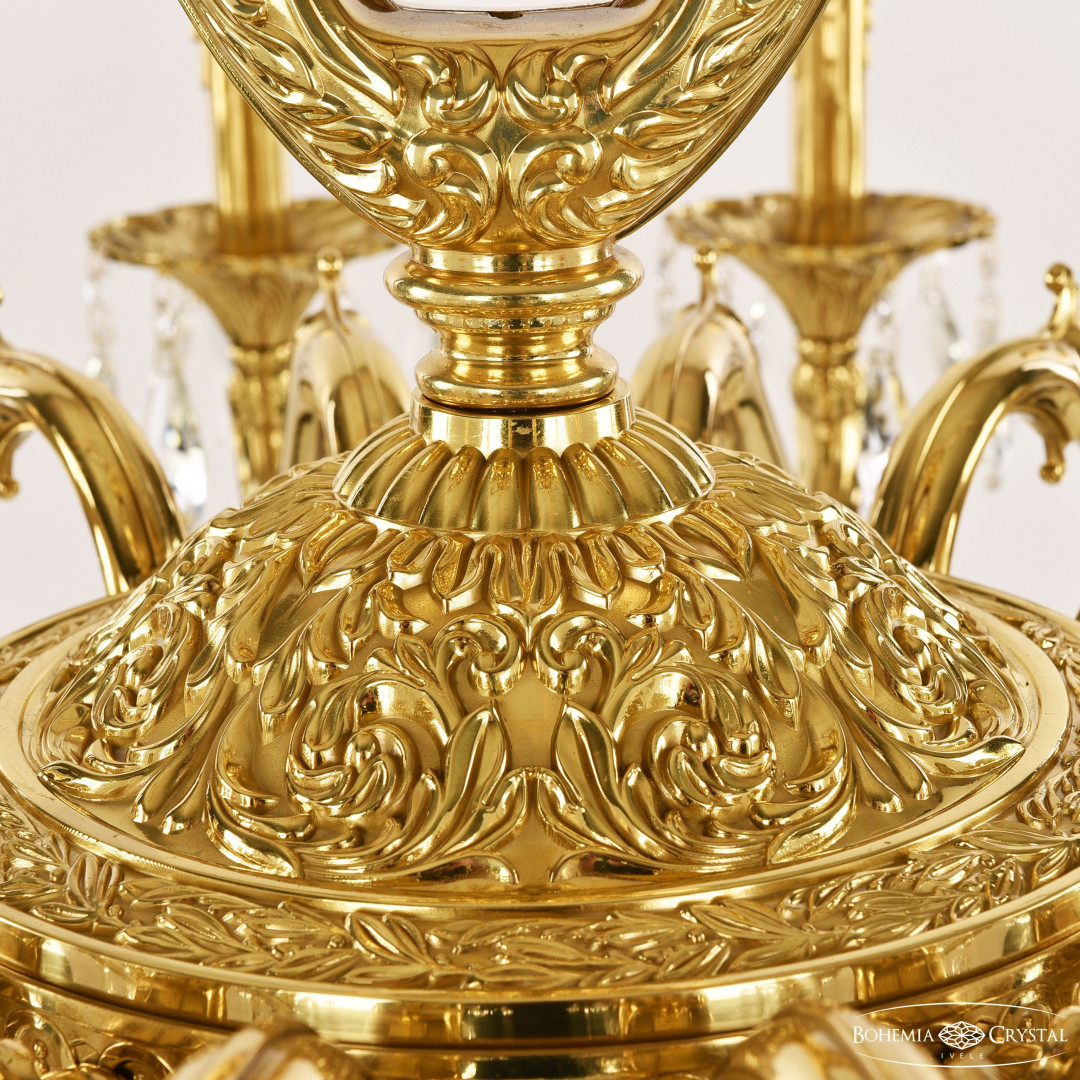 Люстра бронзовая с хрусталём 72302/16/360 B G