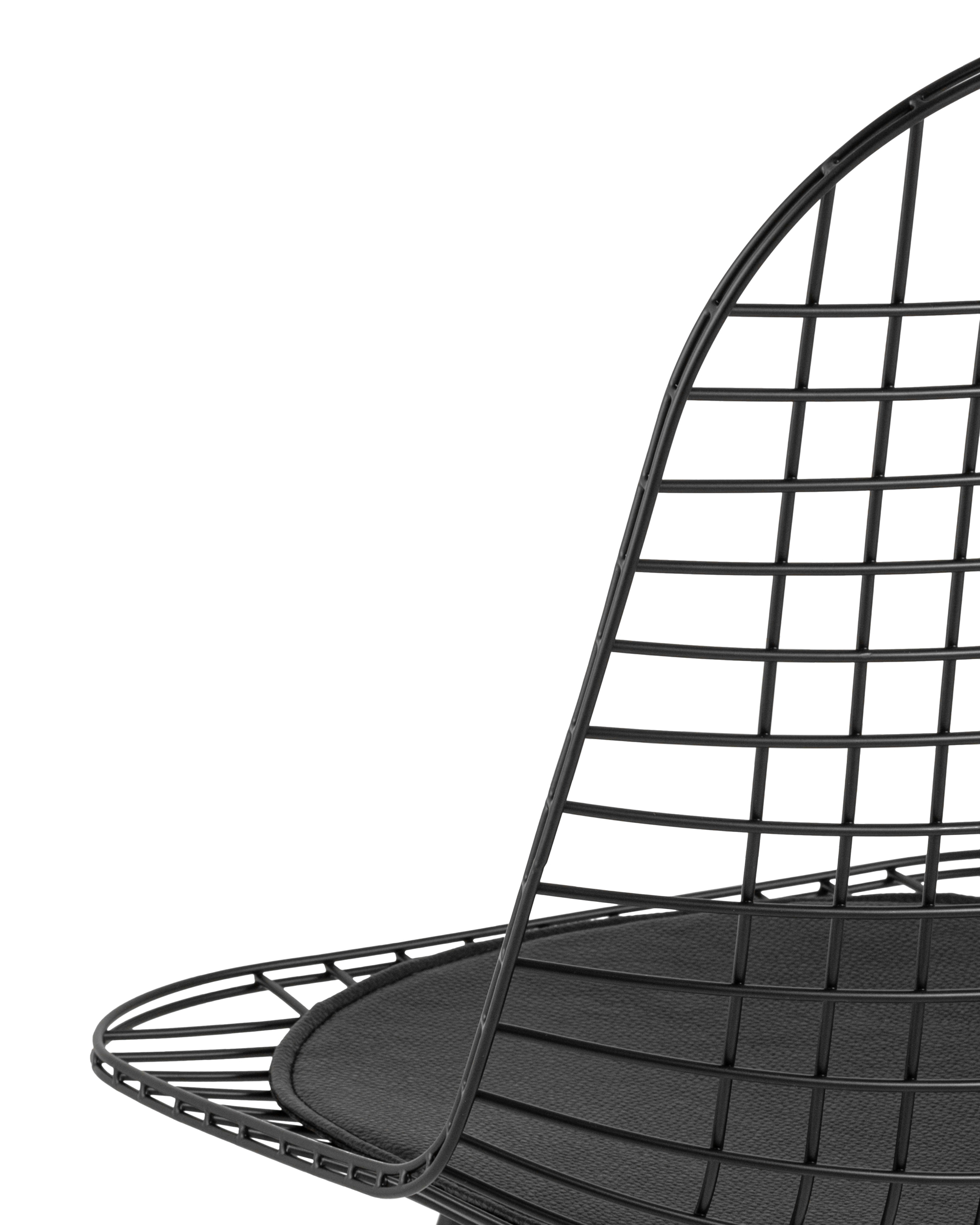 Стул обеденный Eiffel черный с черной подушкой 2 шт Stool Group