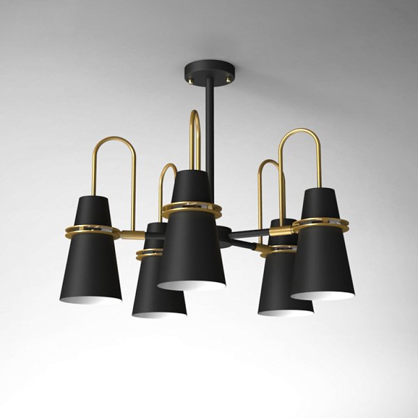 Люстра на штанге REINAR A D64 Black by ImperiumLoft