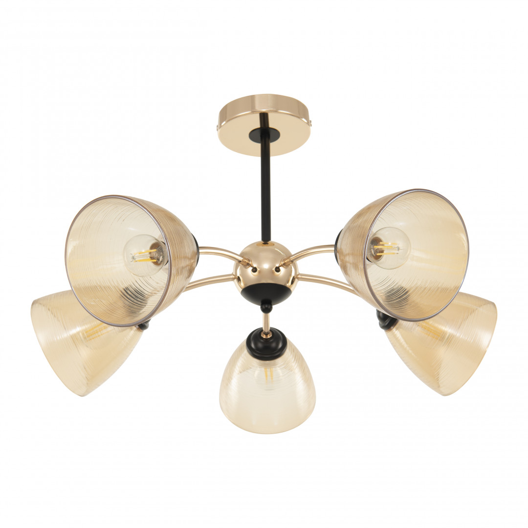 Люстра с плафонами 329007/5 GD.BK Arte Milano