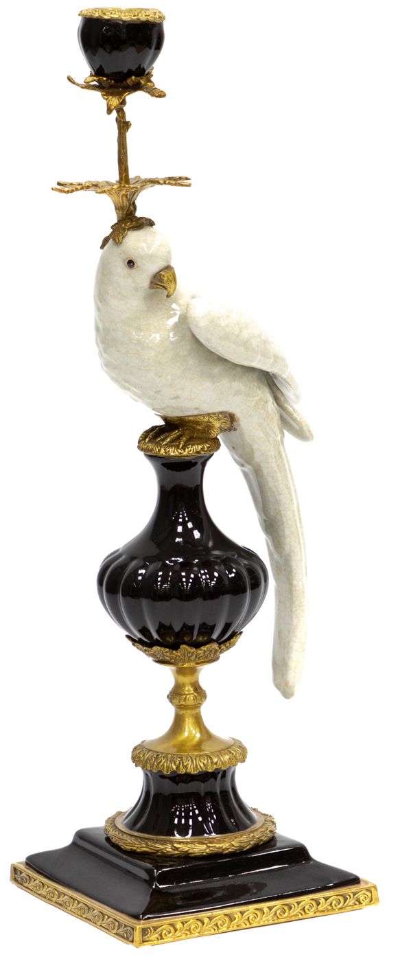 Подсвечник с попугаем Glasar 31G2538/E567BC/U1/WHITE