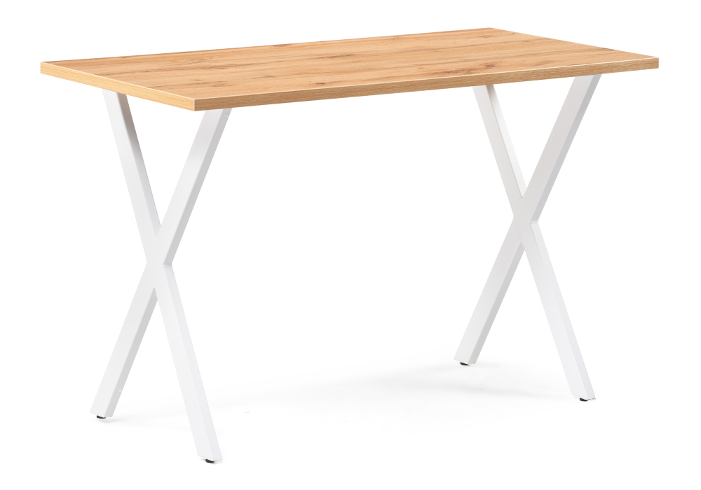 Стол деревянный Woodville Алеста Лофт 120х60х77 25 мм дуб вотан / белый матовый 506953
