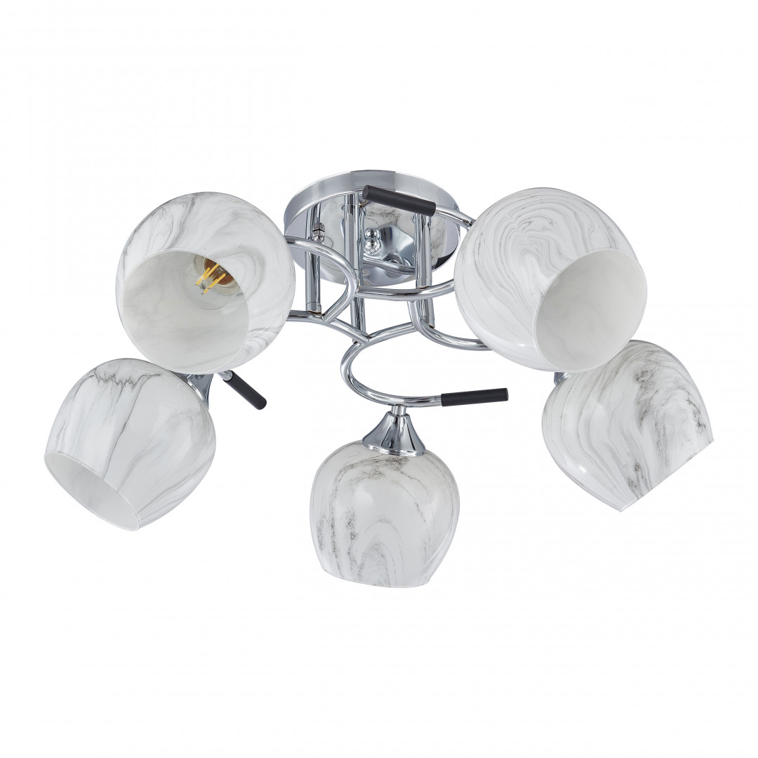 Люстра с плафонами 327985/5 CR+BK Arte Milano