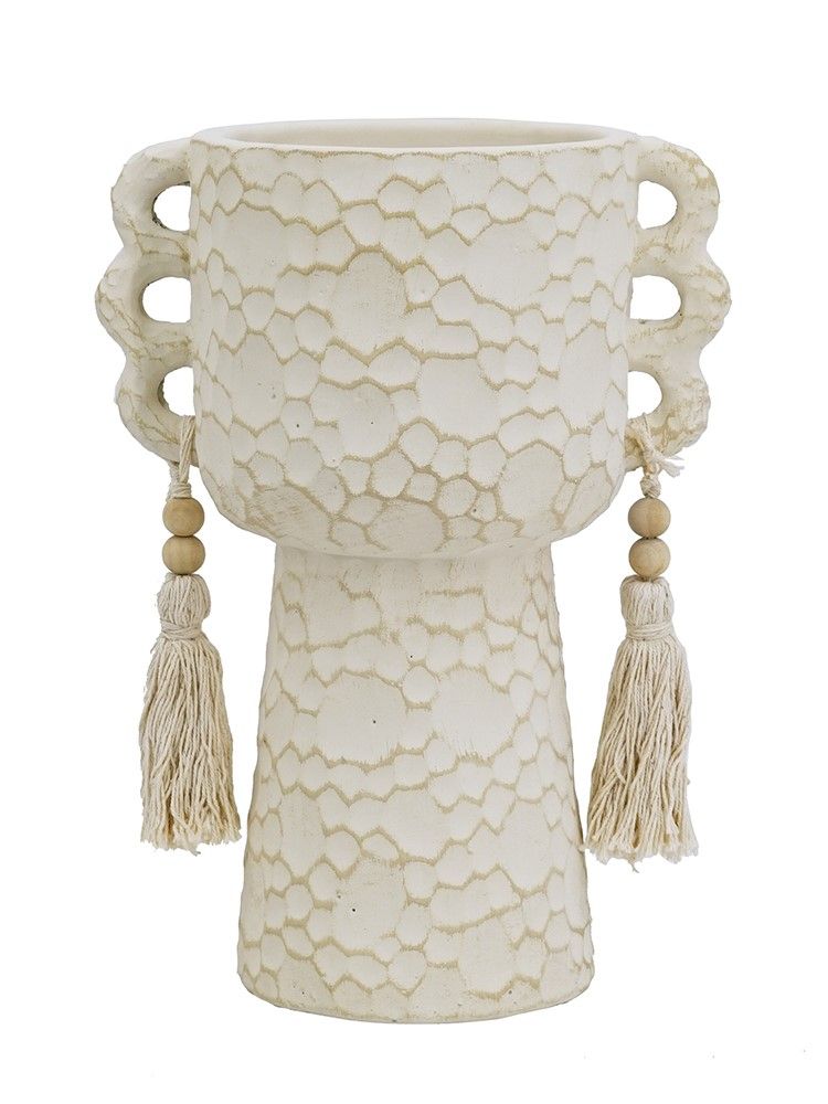 Ваза декоративная с кисточками Glasar 460278