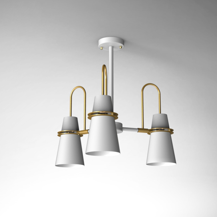 Люстра на штанге REINAR A D57 White by ImperiumLoft