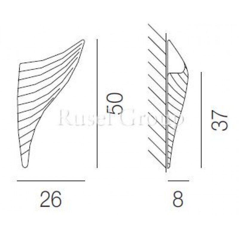 Настенный светильник Vistosi GIGLIO AP DES G