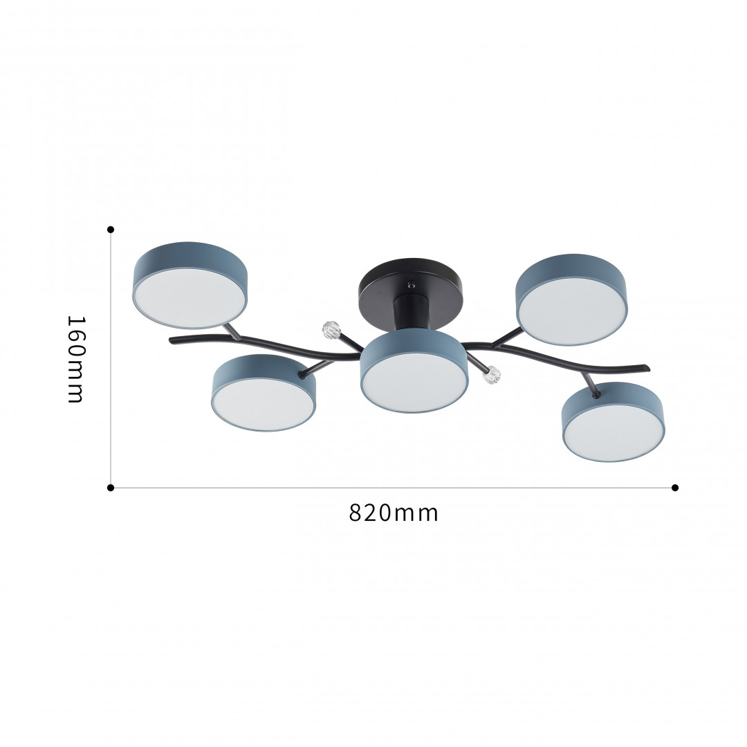 Светильник светодиодный 256606/5 Bk/Gr Arte Milano