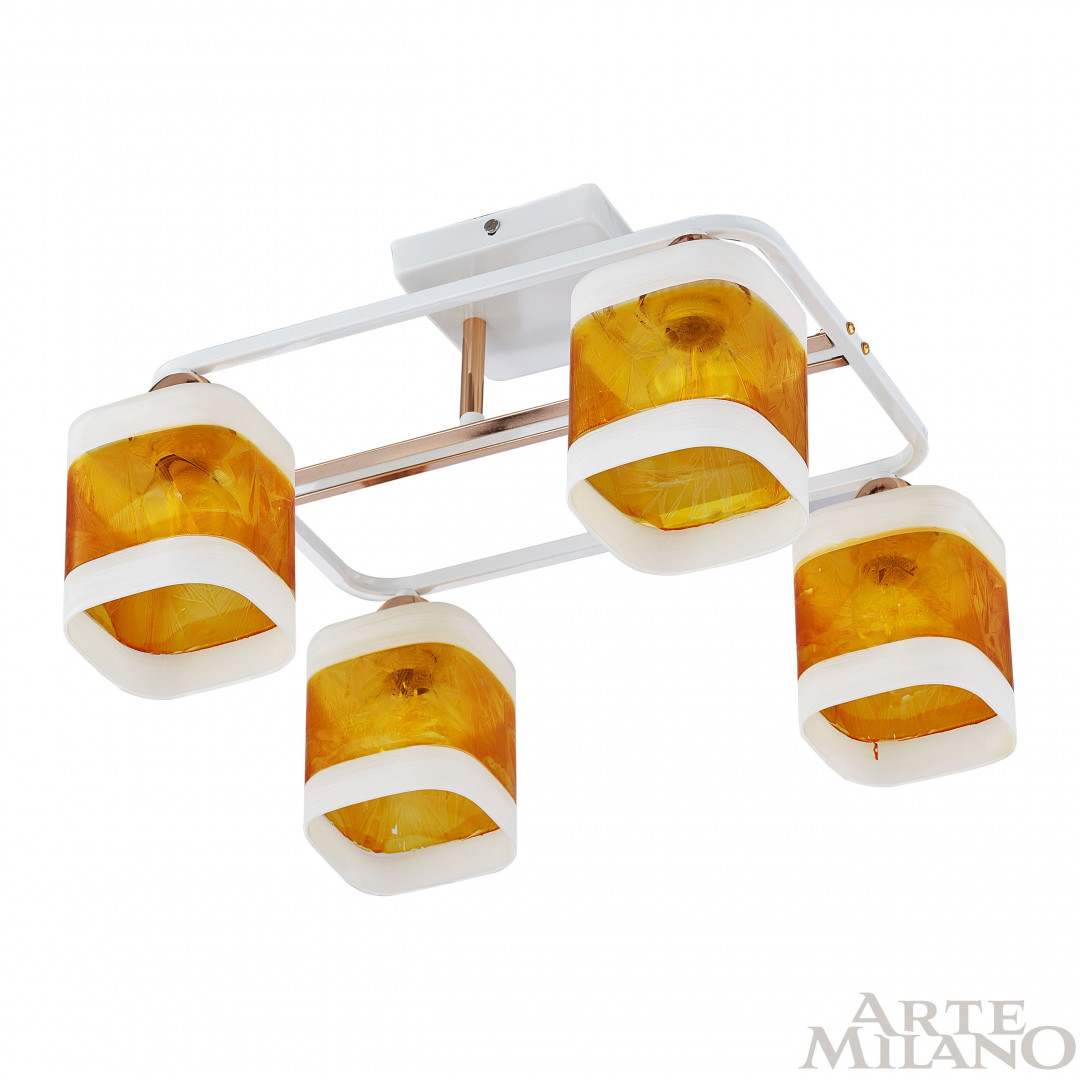 Люстра с плафонами 322008/4 WH+FG Arte Milano