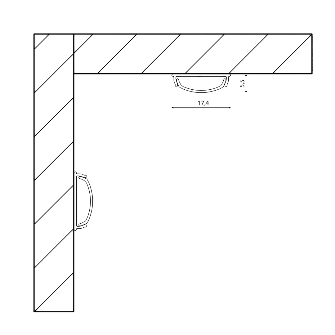 Профиль алюминиевый гибкий SWG ARC-1806FLE*