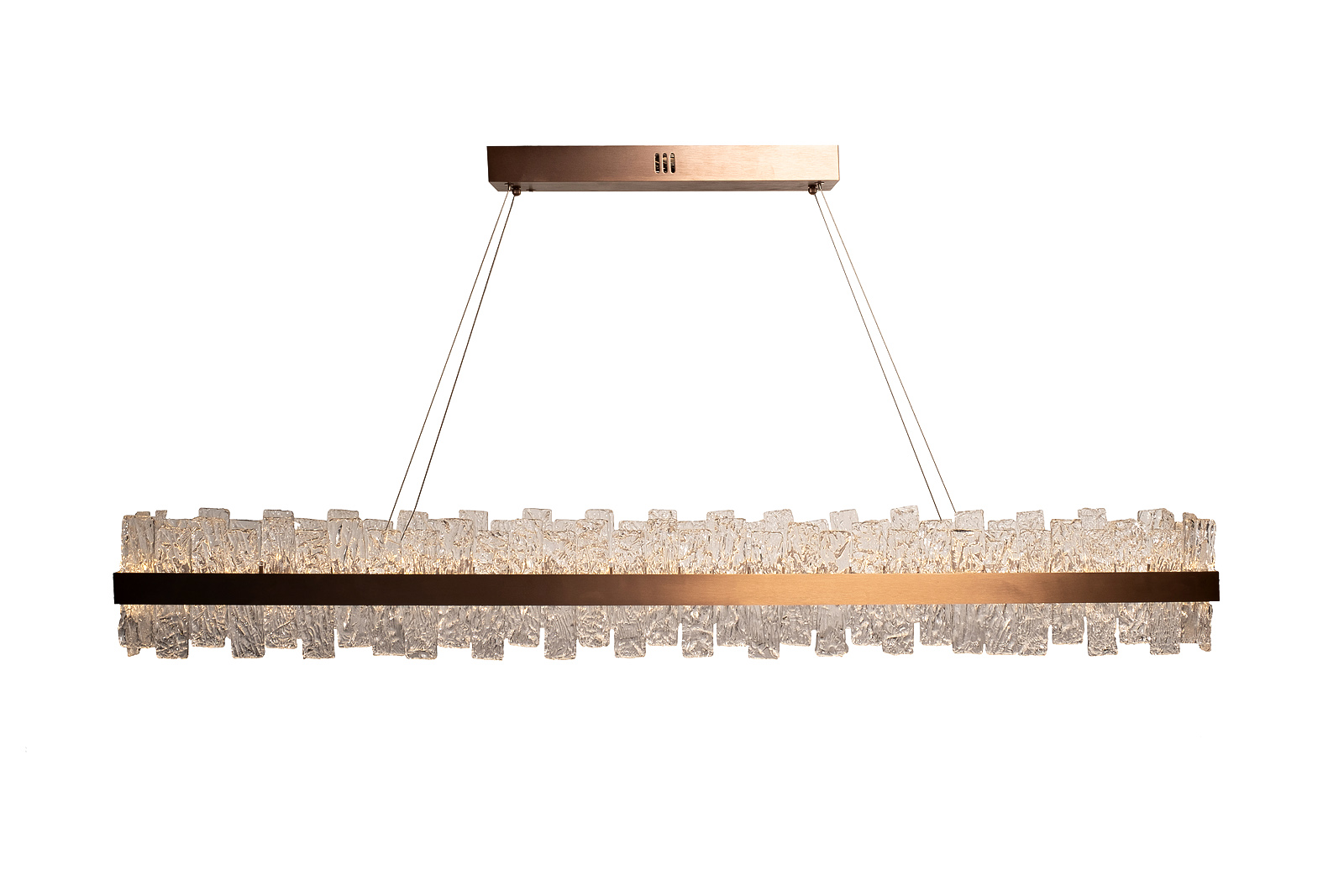 Люстра подвесная прямоугольная из рифленого стекла Garda Decor 162FL-60084