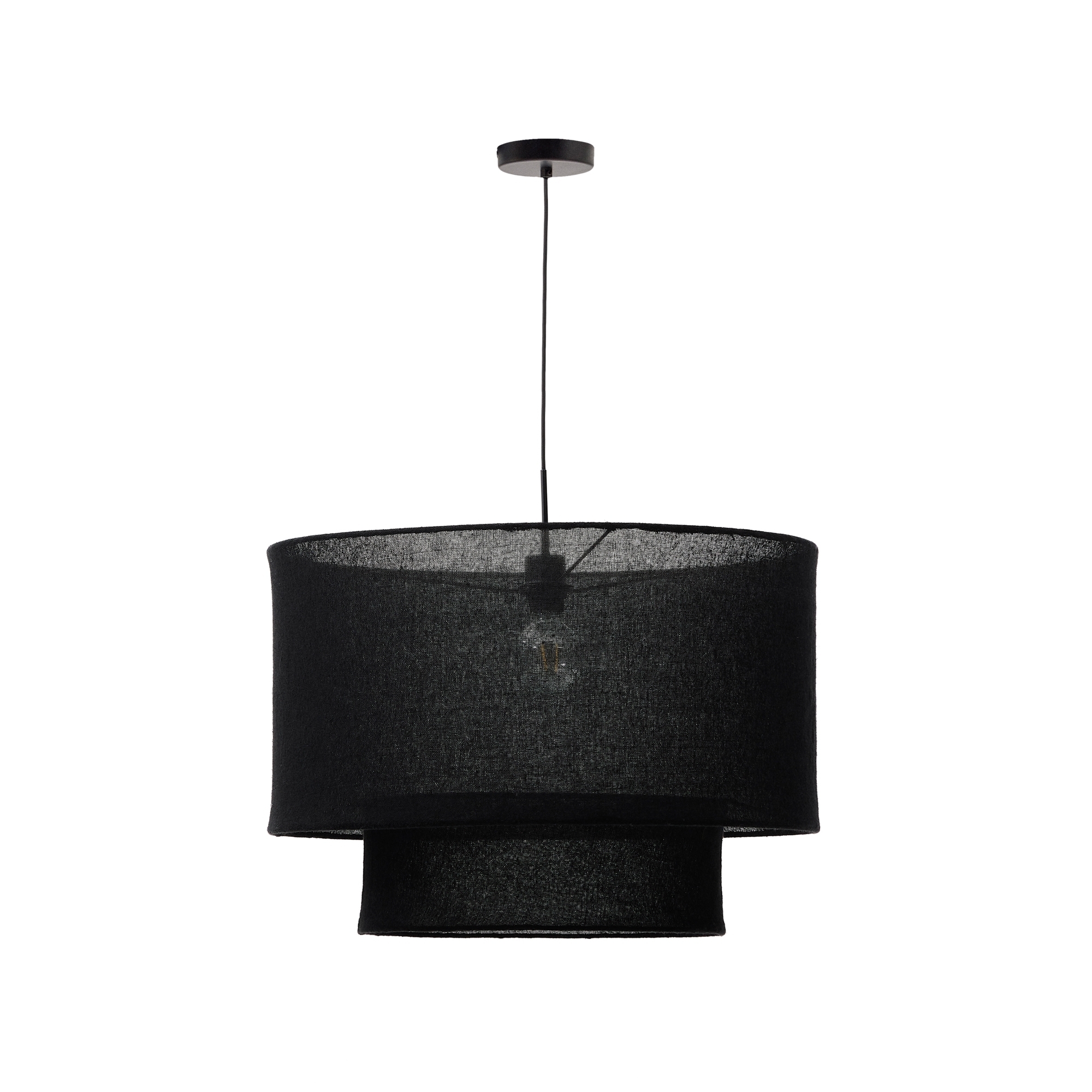 Льняной абажур Mariela с черной отделкой Ø 60 La Forma (ex Julia Grup)