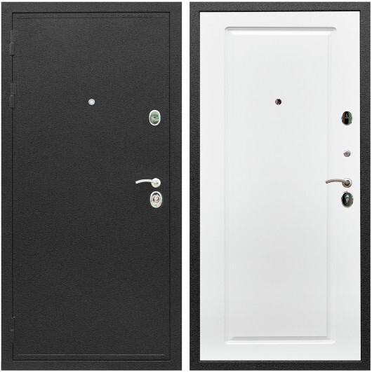 Дверь входная Graf Престиж Черный шелк / МДФ 16 мм ФЛ-119 Ясень белый