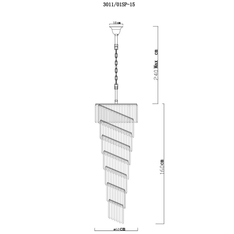 Потолочная люстра Divinare 3011/01 SP-15