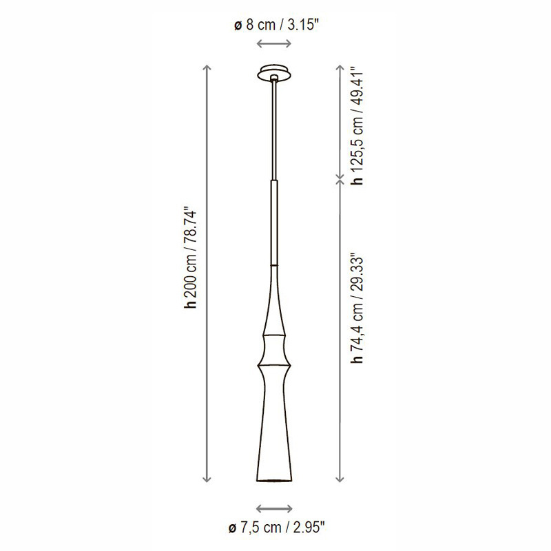 Подвесной светильник Bover SLEND 03 White