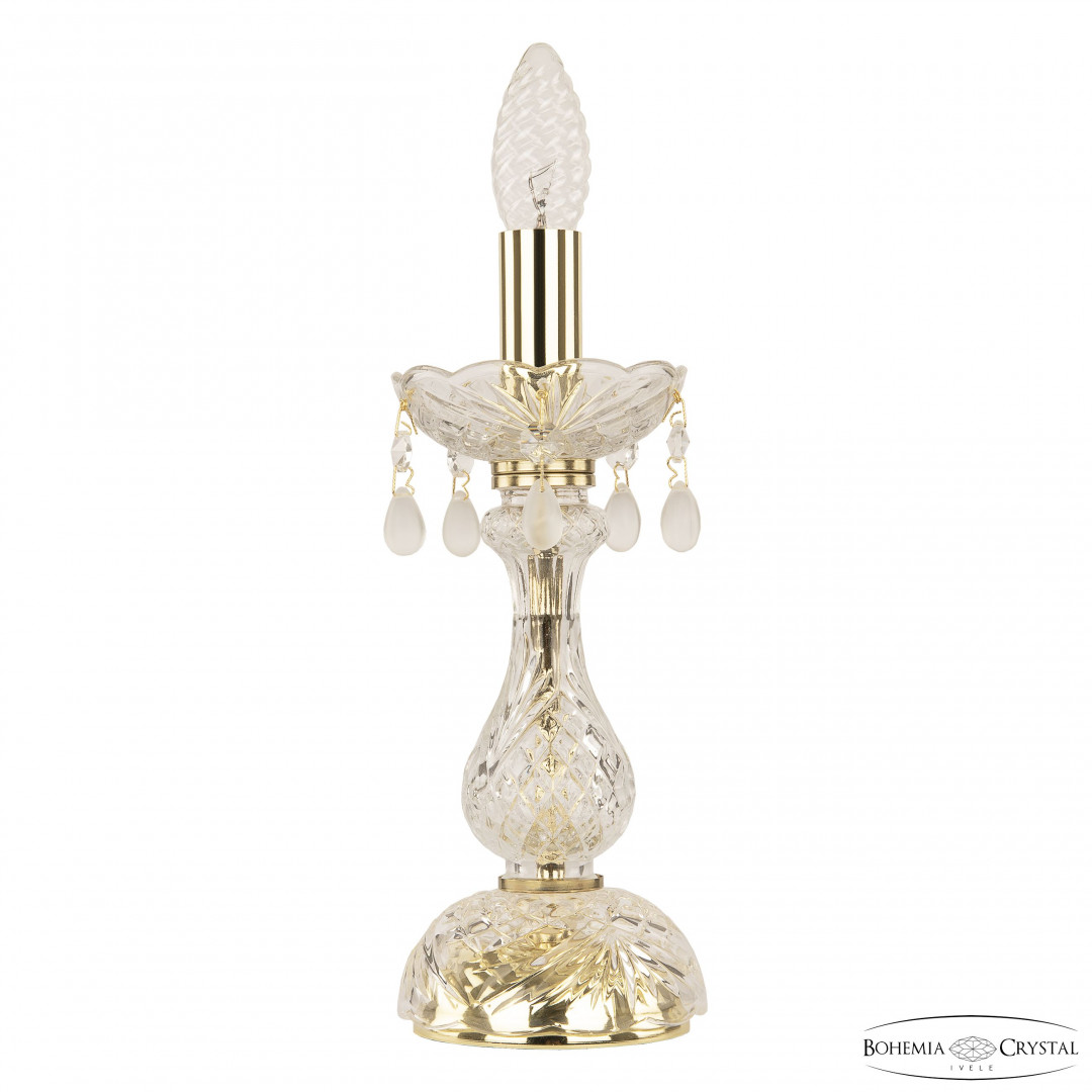 Настольная лампа с хрустальными подвесками 112L/1-27 G V0300 Bohemia Ivele Crystal