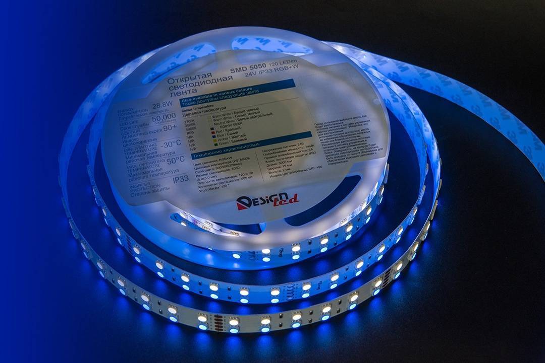 Лента светодиодная DesignLed DSG5120-24-RGB+W-33