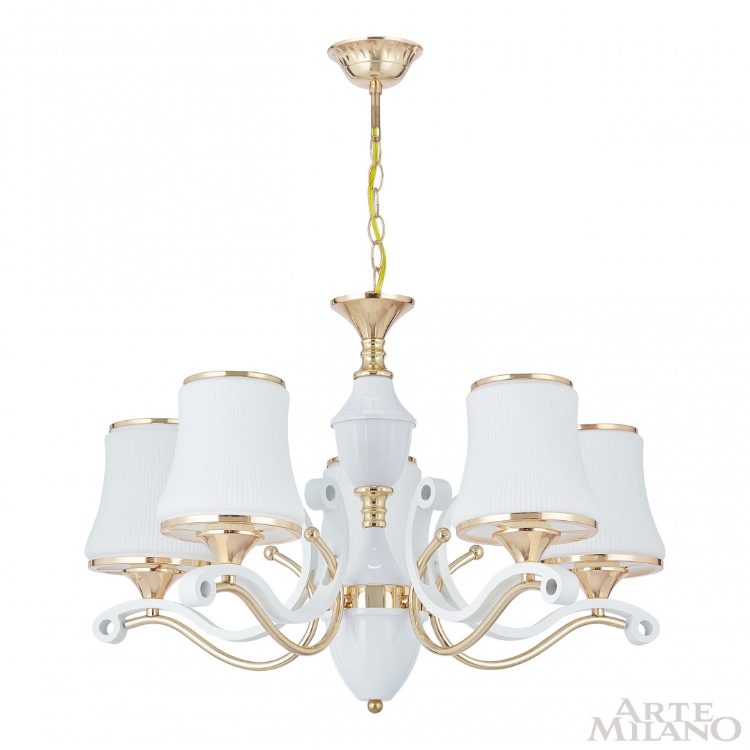 Люстра подвесная с плафонами 303987/5 Wh/Gd Arte Milano