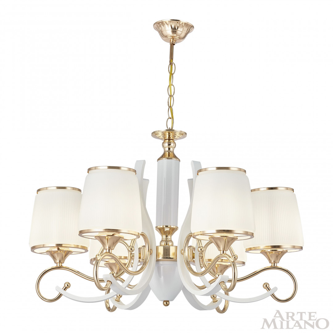 Люстра подвесная с плафонами 303857/6 Wh/Gd Arte Milano