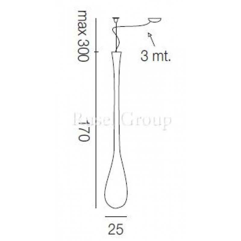 Подвесной светильник Vistosi LACRIMA SP G D1