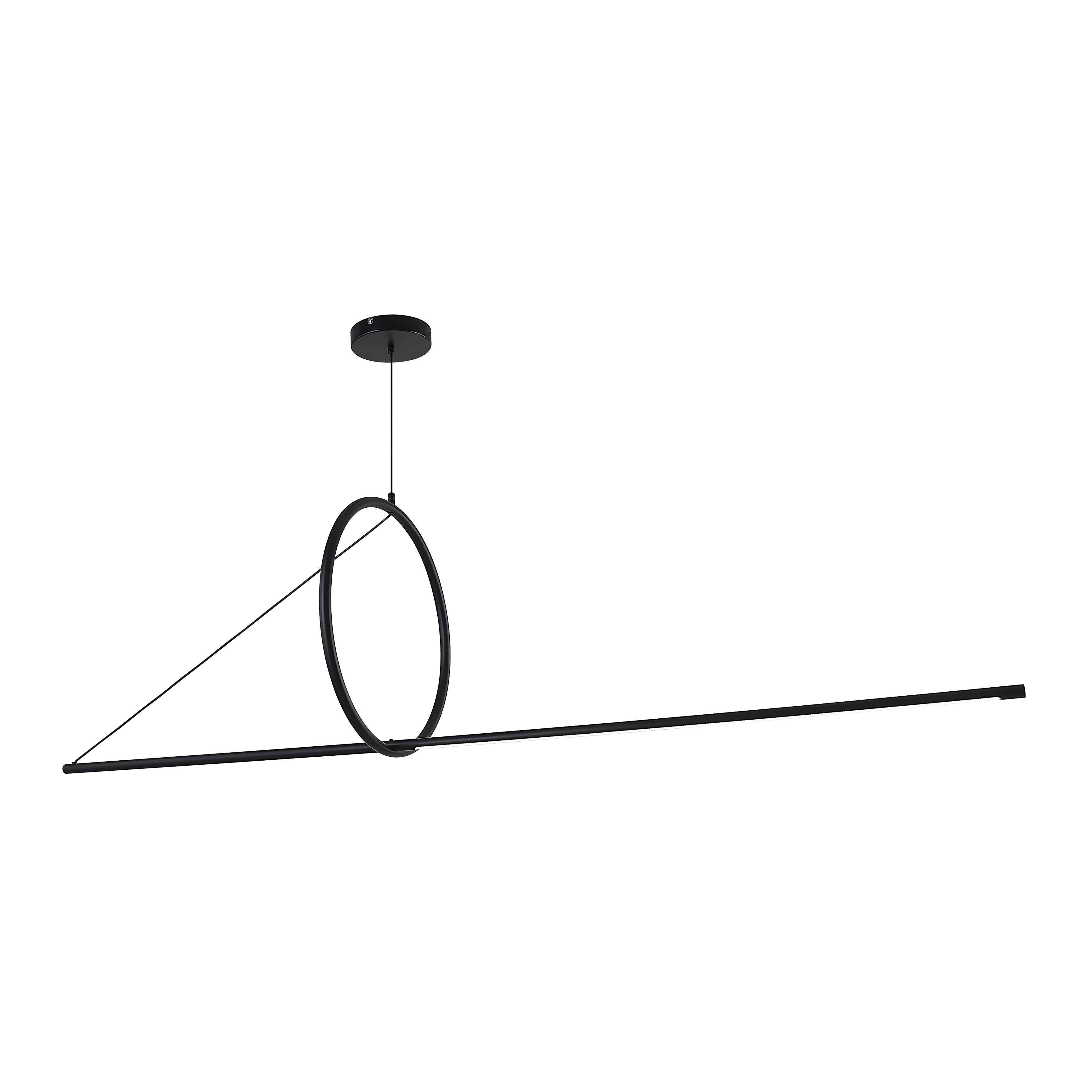 Подвесной светильник SUSPENSION CERCLE ET TRAIT – GRAPHITE SATINE L170 by ImperiumLoft