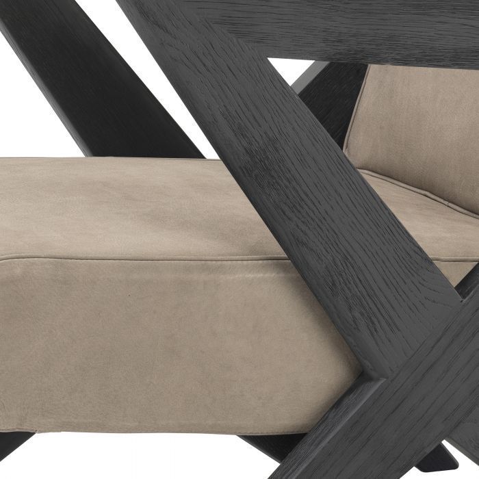 Стул Eichholtz Felippe black oak beige nubuck 114847
