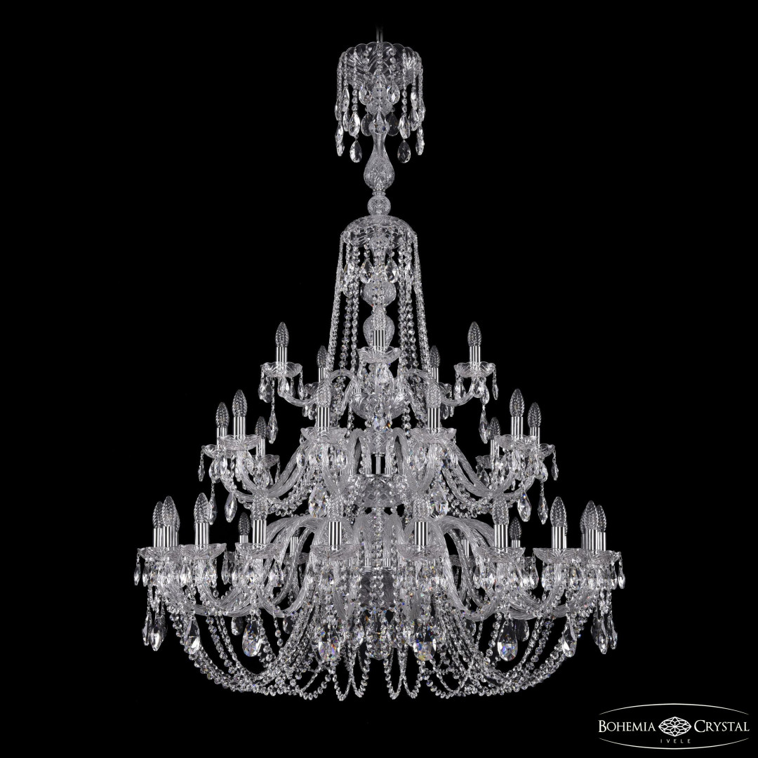 Люстра хрустальная 1402/20+10+5/400/XL-158/3d Ni