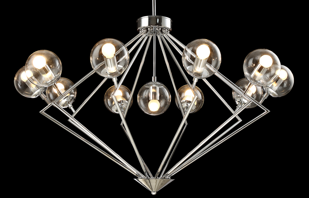 Люстра Crystal Lux FABRICIO SP11 CHROME/TRANSPARENTE