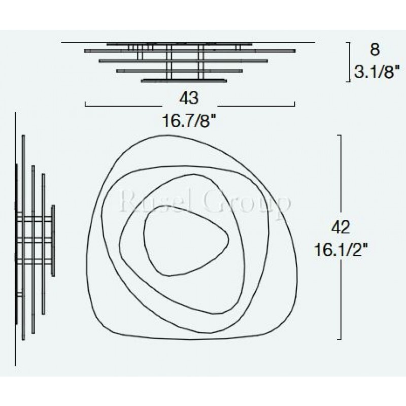 Настенно-потолочный светильник Leucos AIR P-PL45  (Aureliano Toso)