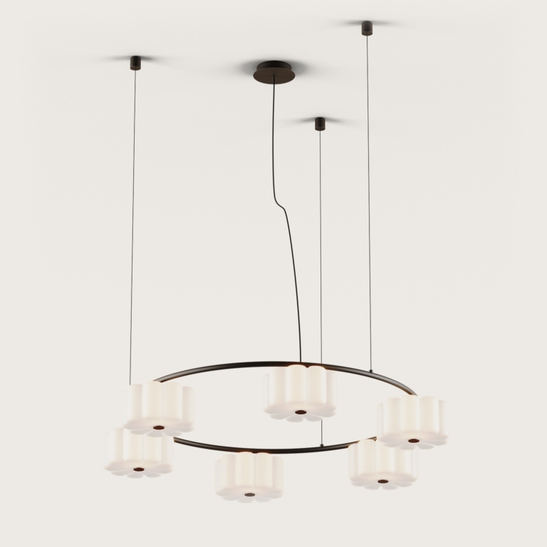 Люстра Flow 6L черный металл Aromas del Campo