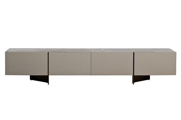Тумба под телевизор с мраморной столешницей серая Garda Decor 58DB-21630