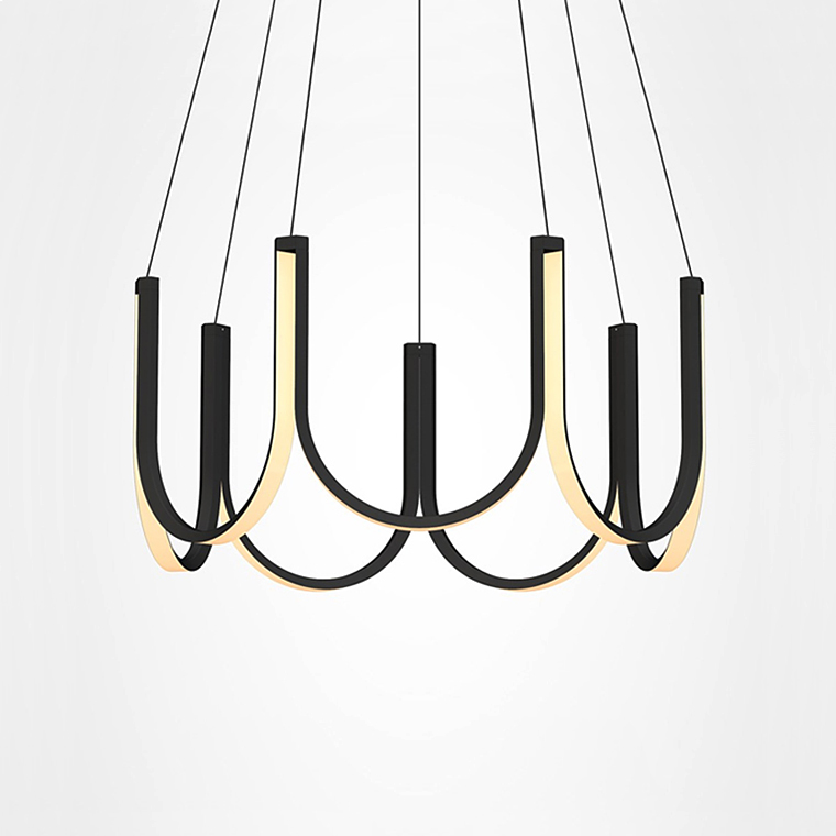 Подвесная люстра U-SERIES for Arpel D100 Black by ImperiumLoft