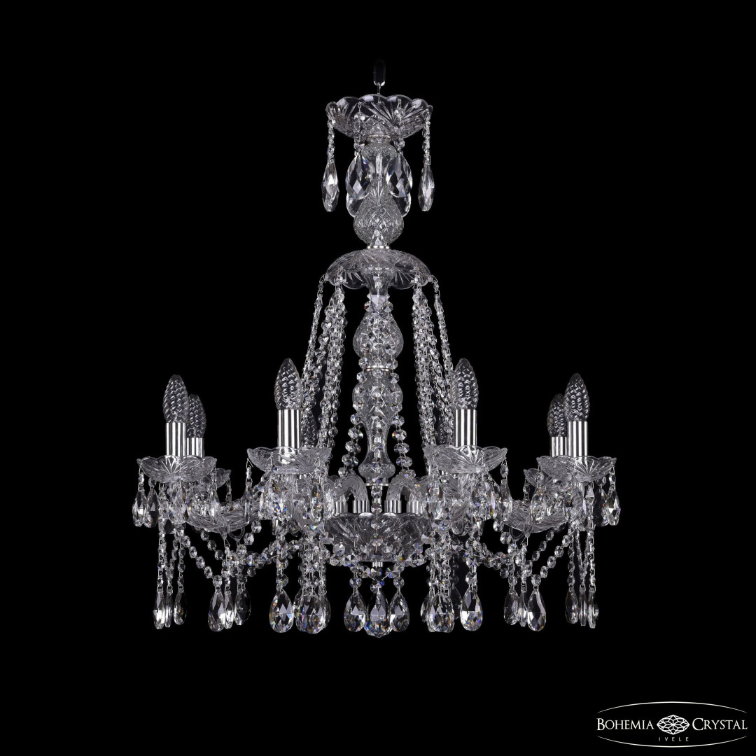 Люстра хрустальная 1413/8/220/XL-73 Ni