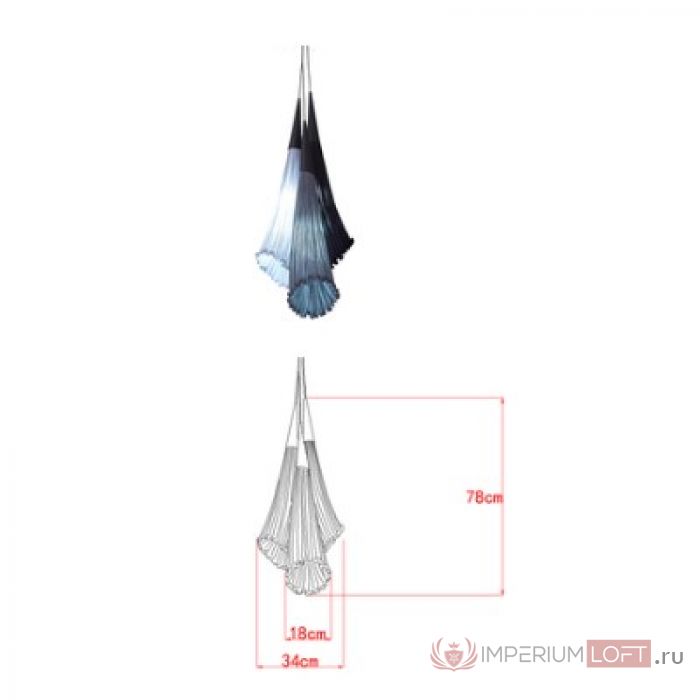 Люстра Aqua Creations Lighting Chilli chandelier 3S by ImperiumLoft