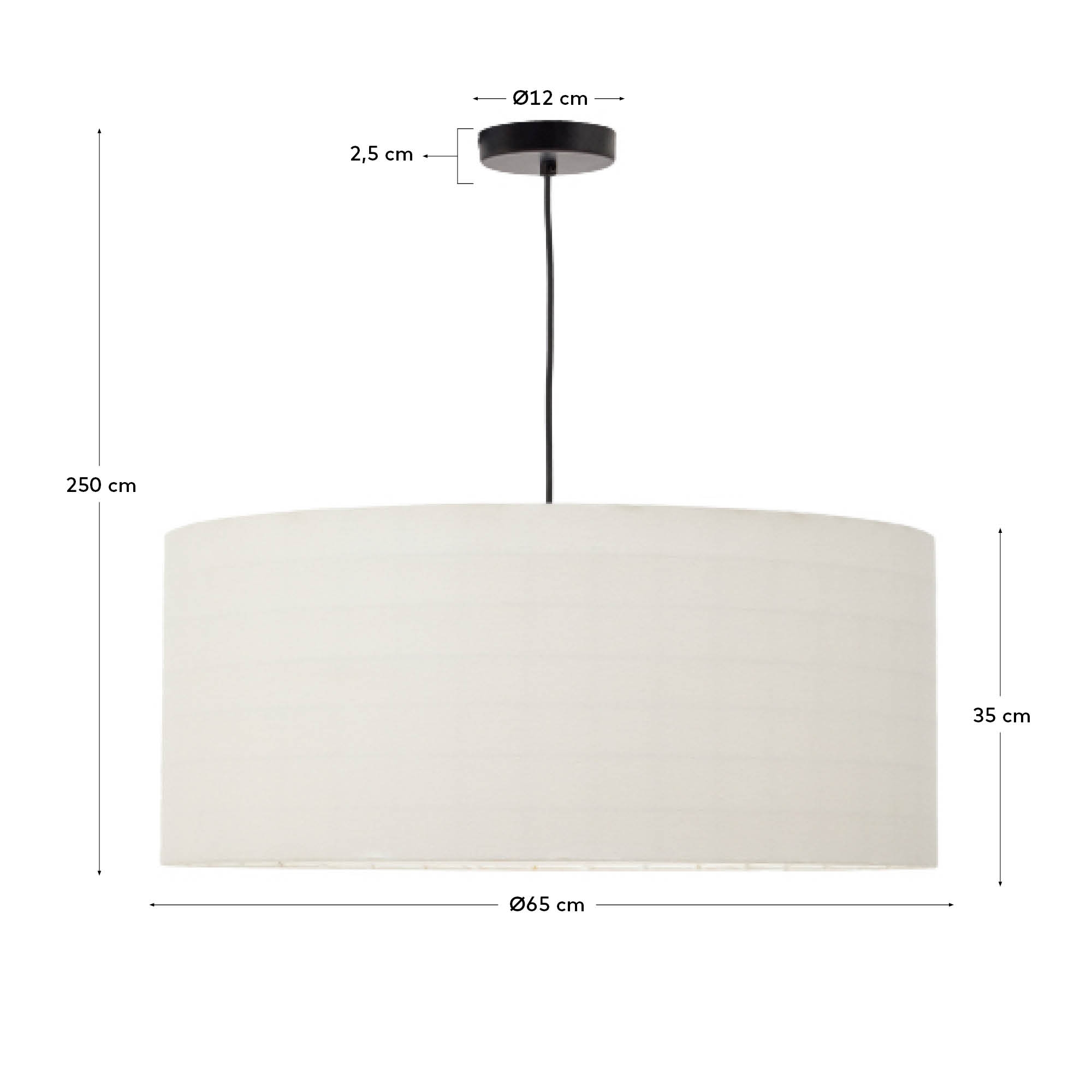 Dulan Абажур для подвесного светильника из хлопка Ø65см La Forma (ex Julia Grup)