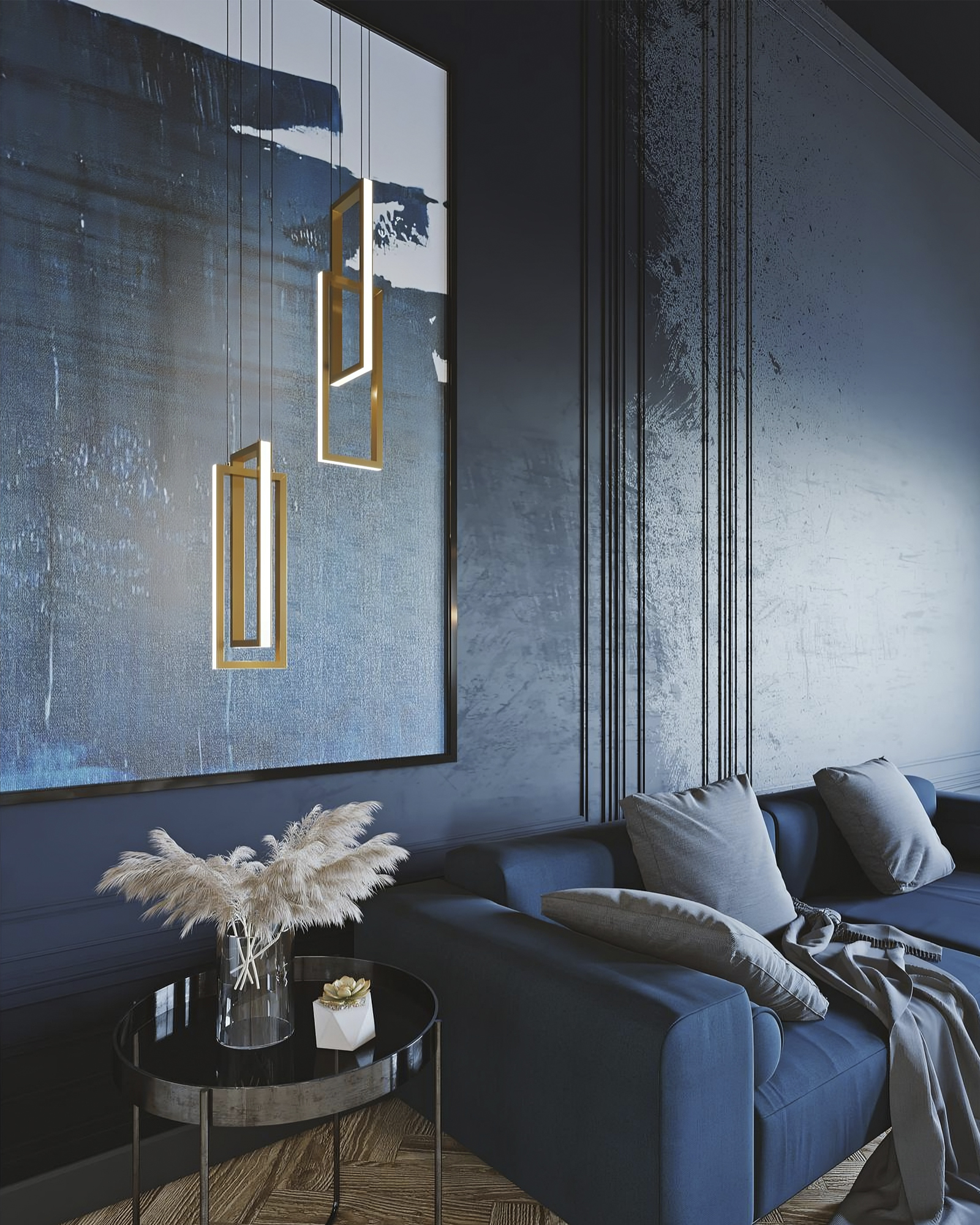 Золотой светодиодный подвес Ульрих Louvre Home LHLPN080723XNP