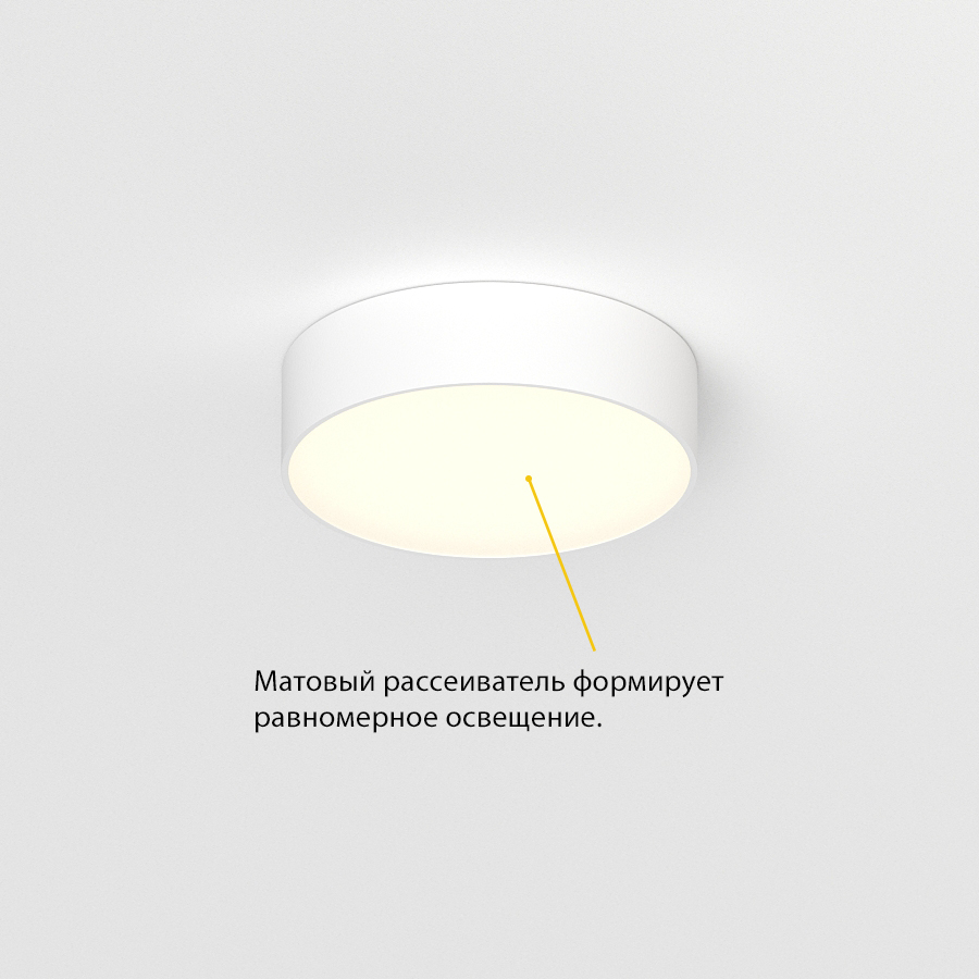Накладной светодиодный светильник Ledron LTD0291-16W-Y White 3000K