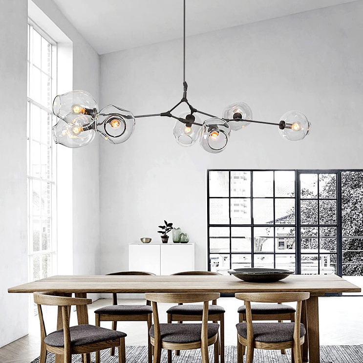 Люстра Адель Branching Bubble Chandelier L8 Brass Transparent by ImperiumLoft