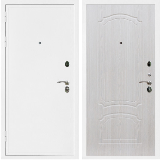 Дверь входная Graf Престиж Белая шагрень / МДФ 6 мм ФЛ-140 Дуб беленый
