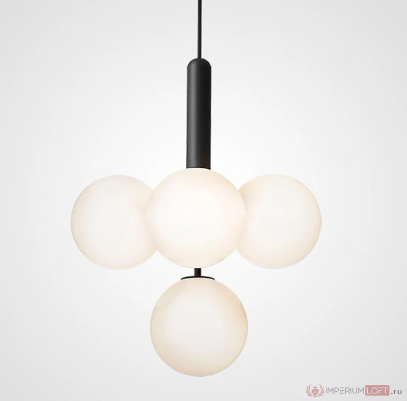 Подвесной Светильник Raffin 4 White Black By Imperiumloft