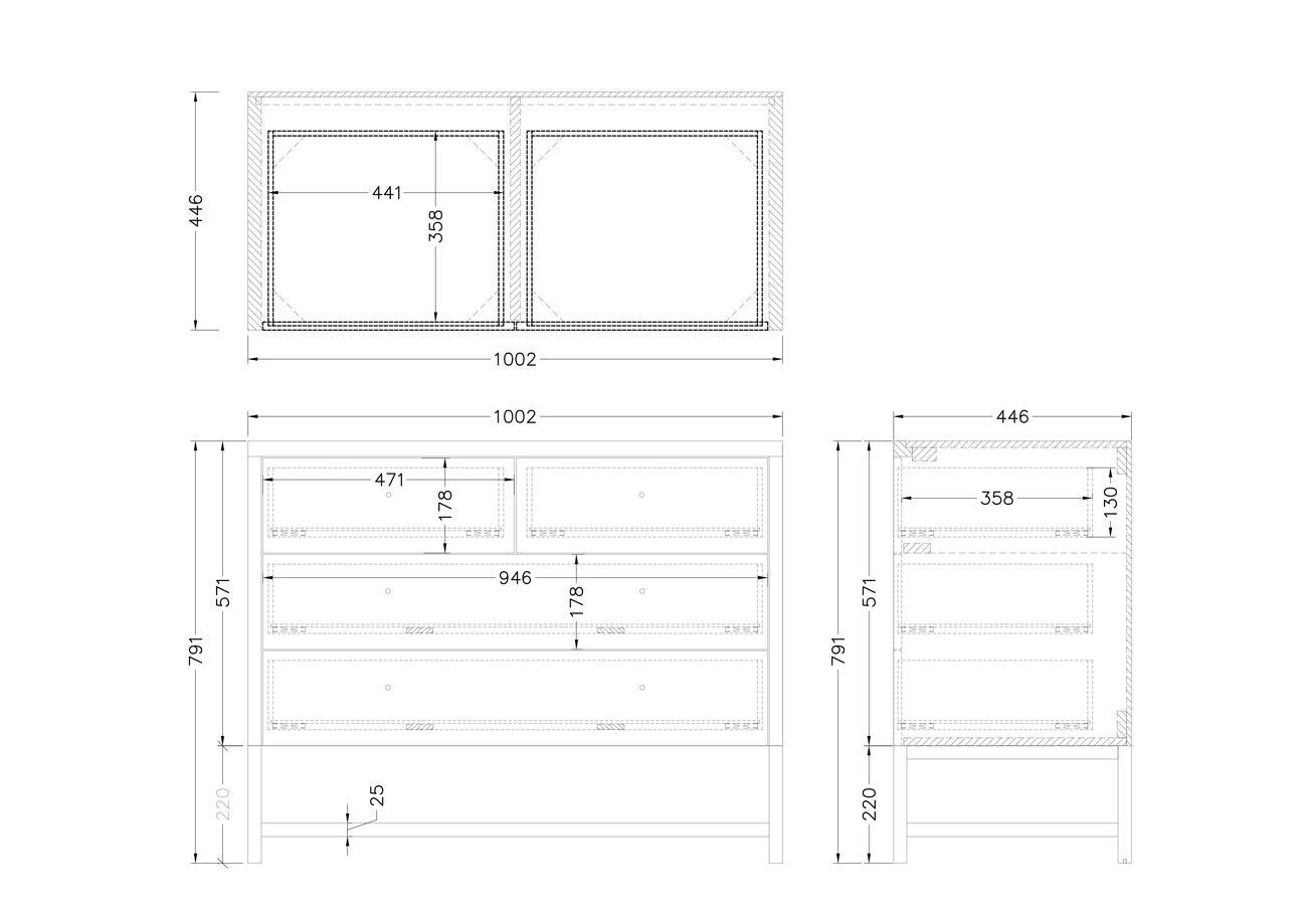 Комод со стеклянной столешницей бежевый Garda Decor KFG005E7