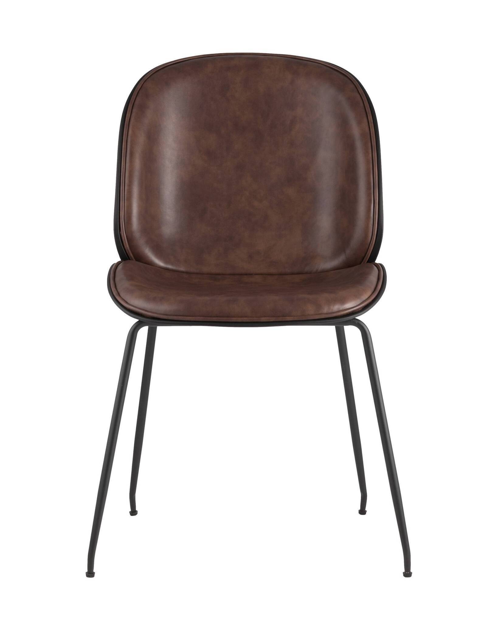 Стул барный Beetle PU со спинкой коричневый Stool Group