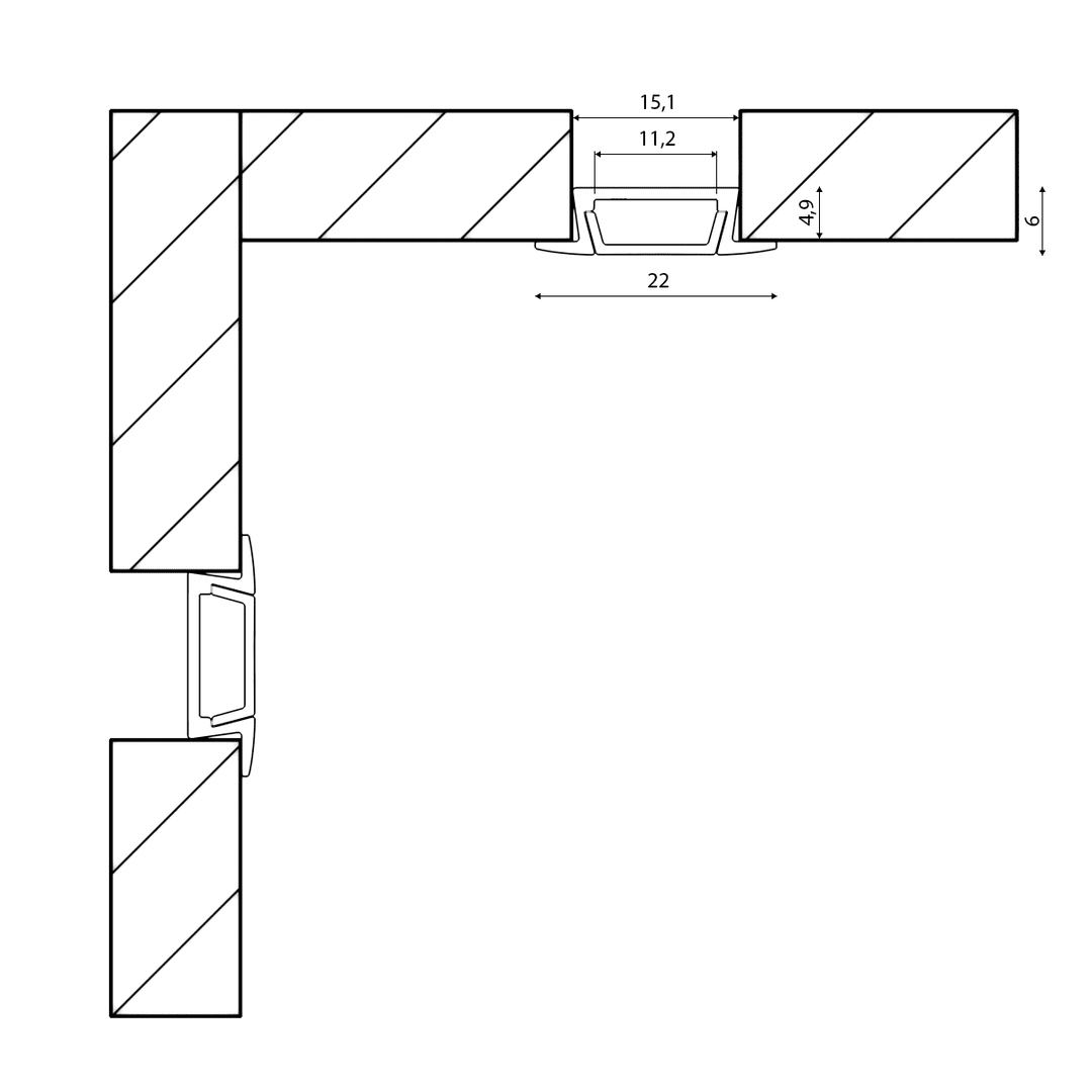 Профиль алюминиевый SWG RC-2206