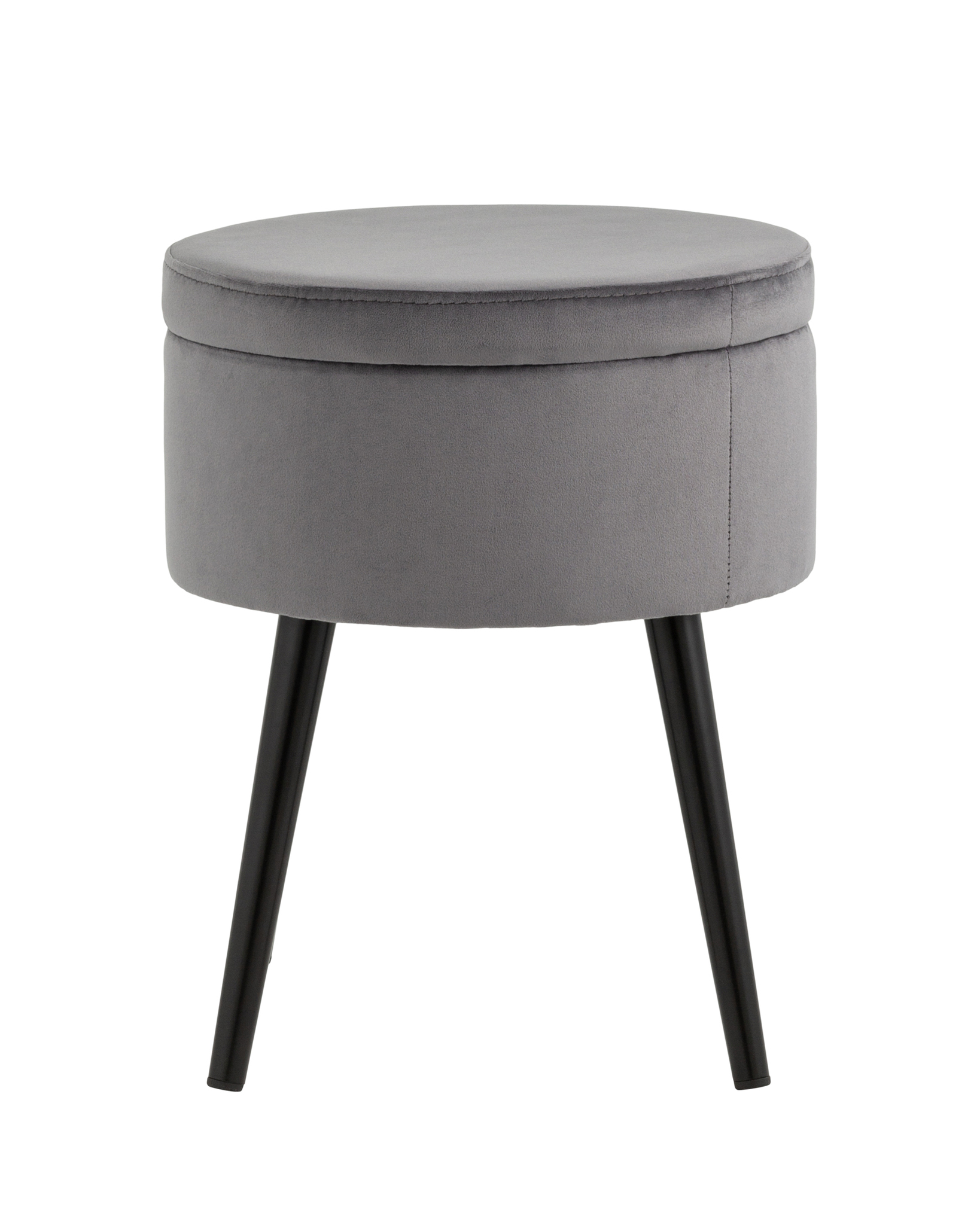 Пуф Клайс с ящиком велюр серый Stool Group