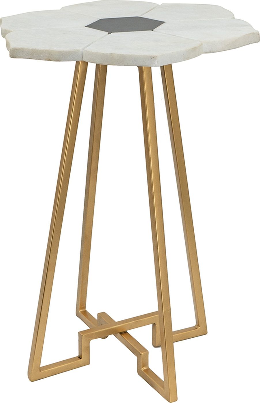 Столик акцентный с белым мрамором Glasar 78277-DS