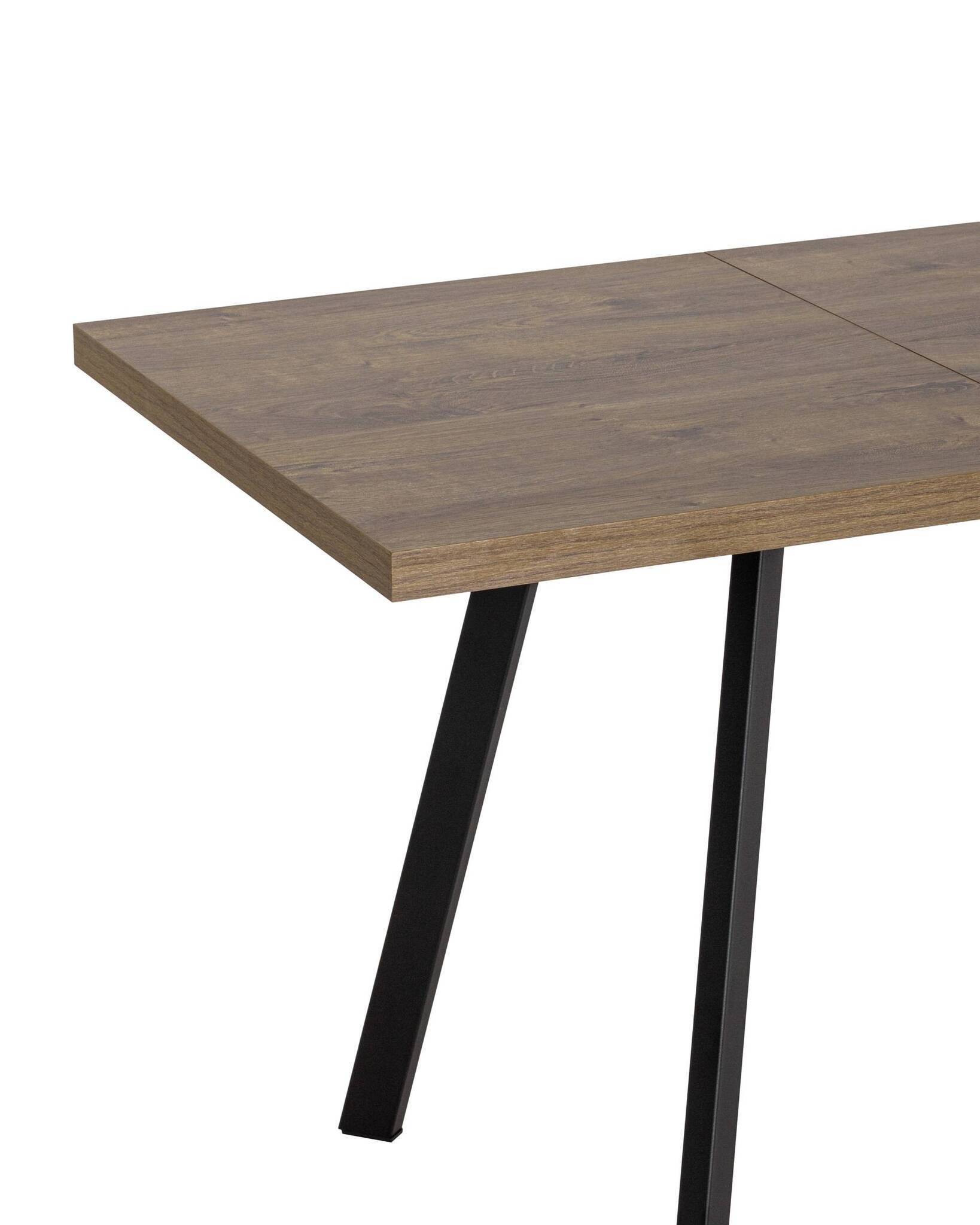 Стол Plain 116-158*74 дуб Ка/черный Stool Group