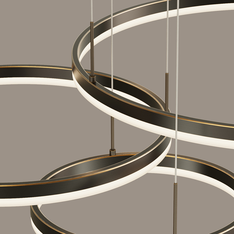 Подвесная люстра CRUISE BLACK LUX D60+80+100+120 by ImperiumLoft