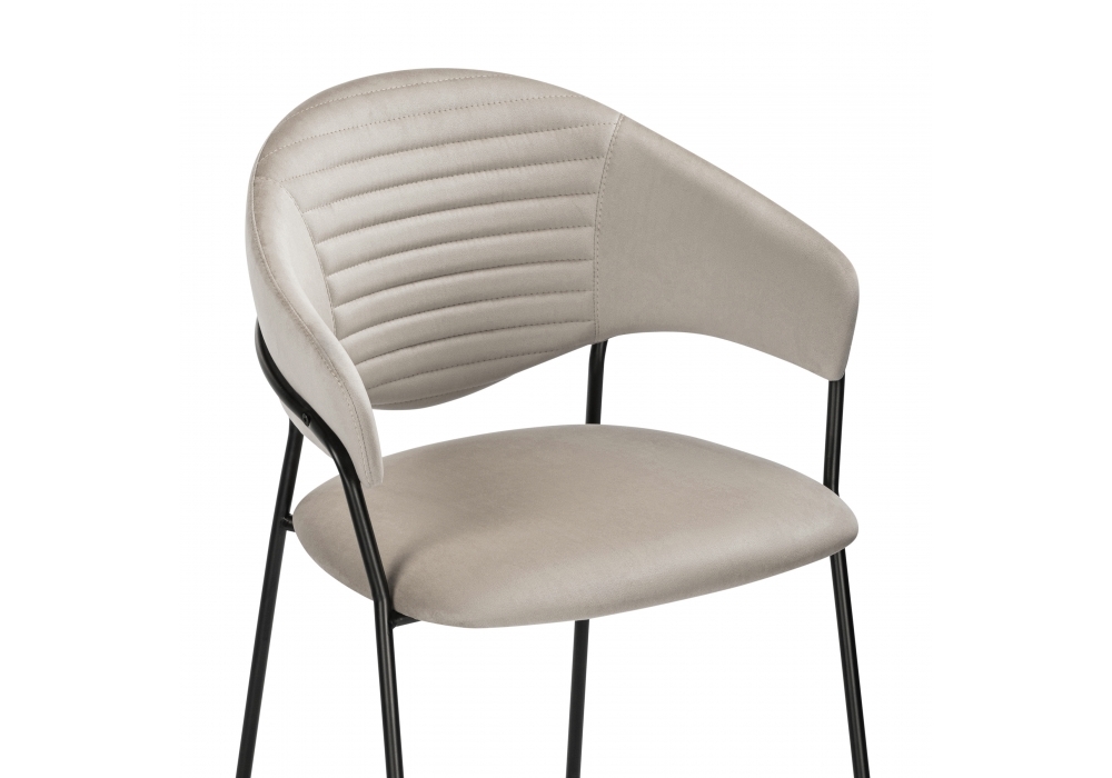 Стул Woodville Рансол дымчатый / черный глянец 483860