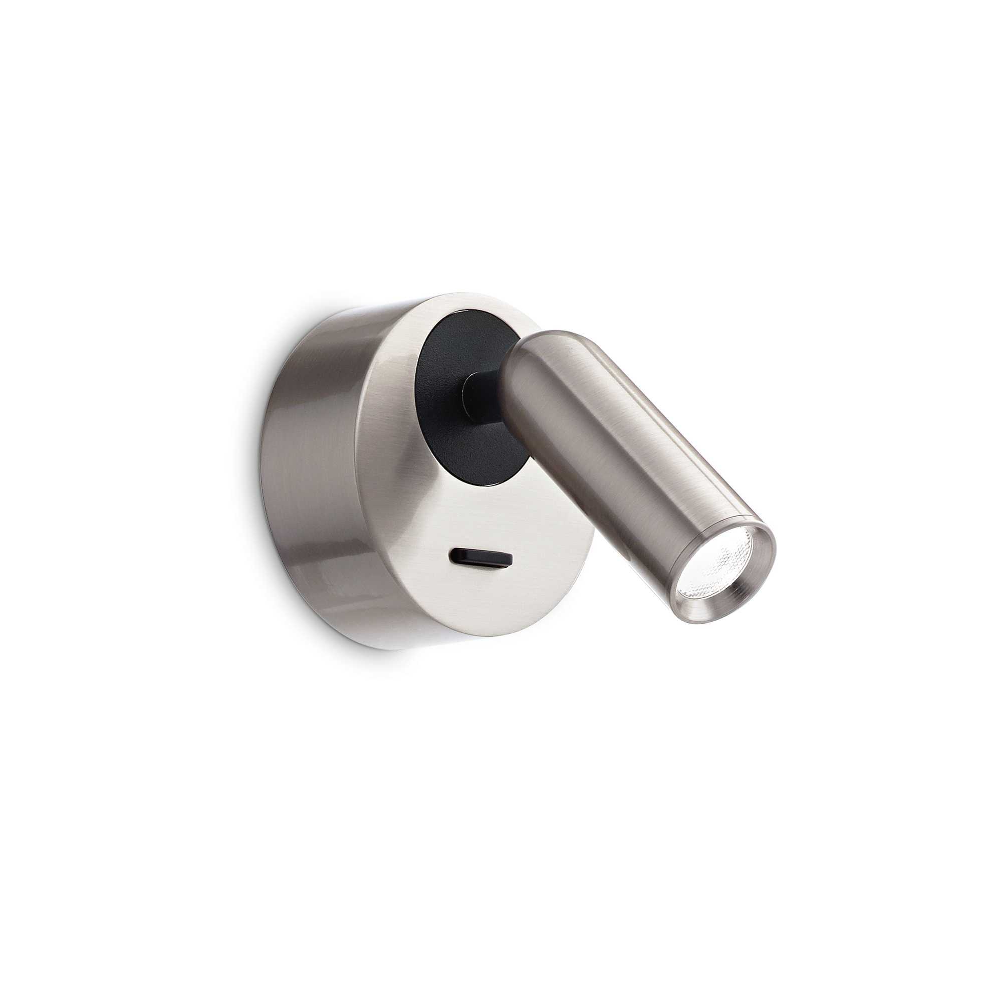 Настенный светильник Ideal Lux BEAN ROUND AP NICKEL 260631